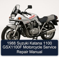 1988 Suzuki Katana Models 1100 GSX1100F Motorcycle Service Repair Workshop Manual PDF