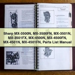 Sharp MX-3500N Mx-3500fn MX-3501N Mx-3501fx MX-4500N Mx-4500fn MX-4501N Mx-4501fn Parts Catalog PDF