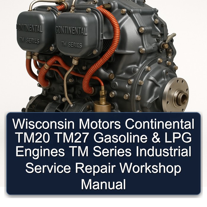 Continental TM Series Wisconsin Motors TM20 TM27 Gasoline LPG Engines Industrial Service Repair Workshop Manual PDF