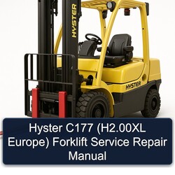 Hyster C177 (h2.00xl Europe) Forklift H2.00XL Europe Service Repair Workshop Manual PDF