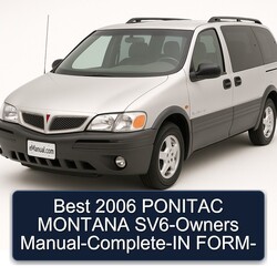 2006 Pontiac Montana Best Ponitac Sv6-owners - Form Owner's Manual PDF