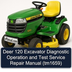 Deer 120 Excavator Diagnostic Operation Test (TM1659) Service Repair Workshop Manual PDF
