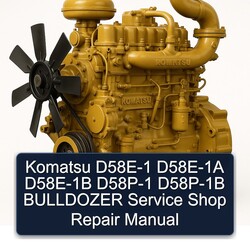 Komatsu D58E-1 D58E-1A D58E-1B D58P-1 D58P-1B Bulldozer Shop Service Repair Workshop Manual PDF