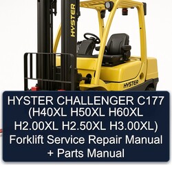Hyster Challenger C177 (h40xl H50XL H60XL H2.00xl H2.50xl H3.00xl) Forklift Parts Catalog PDF