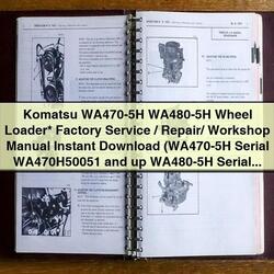 Komatsu Wheel Loader WA470-5H WA480-5H Service Repair Workshop Manual PDF