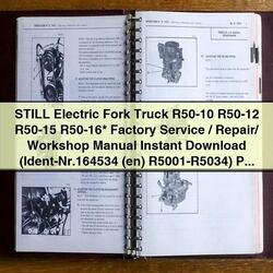 Still Electric Fork Truck R50-10 R50-12 R50-15 R50-16 Service Repair Workshop Manual PDF