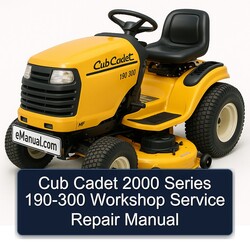 2000 Cub Cadet Series 190-300 Service Repair Workshop Manual PDF