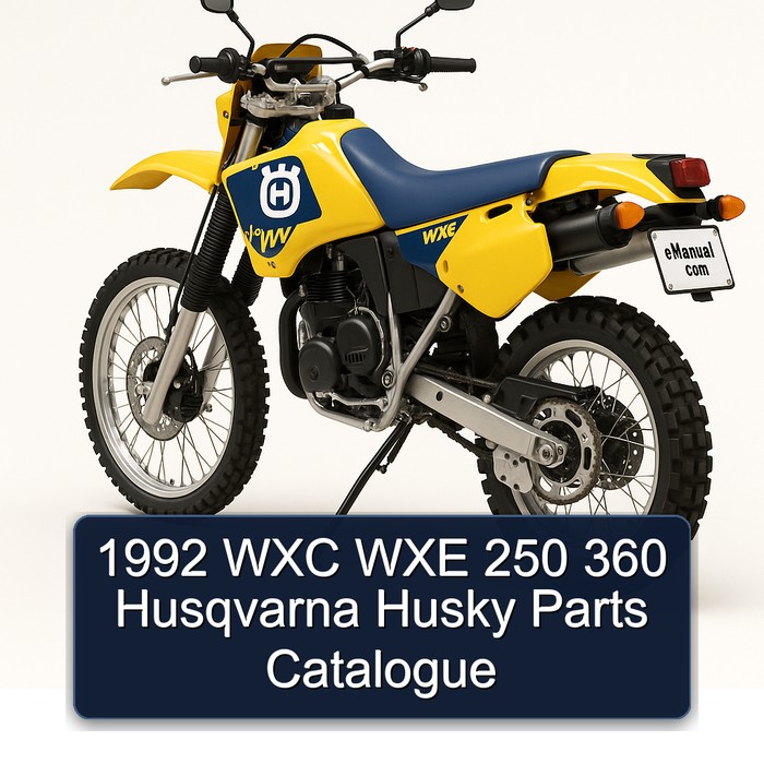 1992 Husqvarna WXC Models WXE 250 360 Husky Parts Catalog PDF