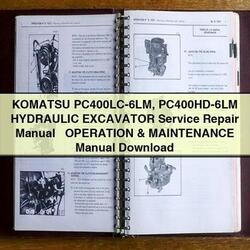 Komatsu Pc400lc-6lm Pc400hd-6lm Hydraulic Excavator Operation Service Repair Workshop Manual PDF