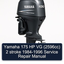1984-1996 Yamaha 175 HP VG (2596CC) 2 Stroke Service Repair Workshop Manual PDF