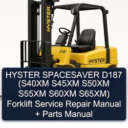 Hyster Spacesaver D187 (s40xm S45XM S50XM S55XM S60XM S65xm) Forklift Parts Catalog PDF