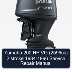 1984-1996 Yamaha 200 HP VG (2596CC) 2 Stroke Service Repair Workshop Manual PDF
