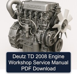 2008 Deutz TD Series Engine Service Repair Workshop Manual PDF