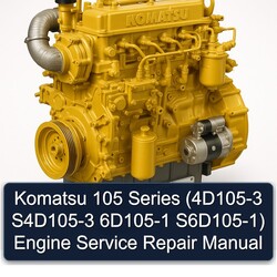 Komatsu 105 Series (4d105-3 S4d105-3 6D105-1 S6d105-1) Engine Service Repair Workshop Manual PDF