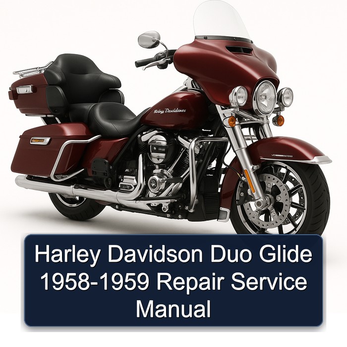 1958-1959 Harley Davidson Model 125 Duo Glide Service Repair Workshop Manual PDF