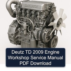 2009 Deutz TD Series Engine Service Repair Workshop Manual PDF