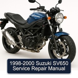 1998-2000 Suzuki SV Models SV650 Service Repair Workshop Manual PDF