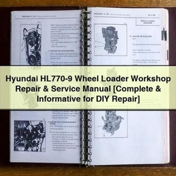 Hyundai HL770-9 Wheel Loader [ Informative DIY ] Service Repair Workshop Manual PDF