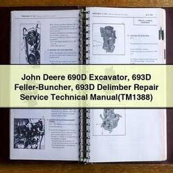 John Deere 690D Excavator 693D Feller-buncher Delimber (TM1388) Service Repair Workshop Manual PDF