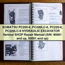 Komatsu PC200-6 Pc200lc-6 PC220-6 Pc220lc-6 Hydraulic Excavator Shop (s/n: 80001 Up 50001 Up) Service Repair Workshop Manual PDF