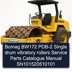 Bomag BW172 PDB-2 Single Drum Vibratory Rollers SN101520510101 Parts Catalog PDF