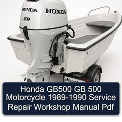 1989-1990 Honda GB500 GB 500 Motorcycle Service Repair Workshop Manual PDF