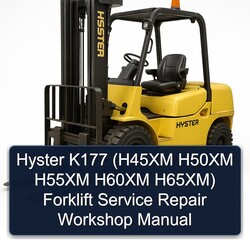 Hyster K177 (h45xm H50XM H55XM H60XM H65xm) Forklift Service Repair Workshop Manual PDF