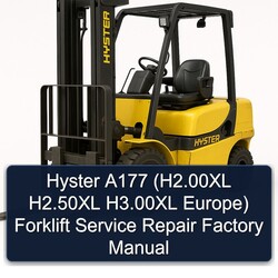Hyster A177 (h2.00xl H2.50xl H3.00xl Europe) Forklift H2.00XL Europe Service Repair Workshop Manual PDF