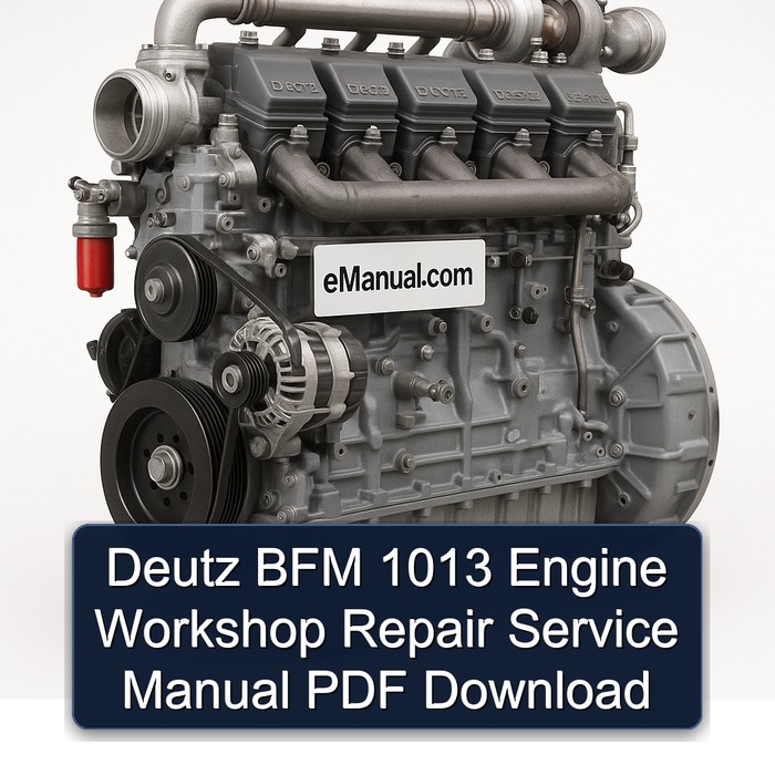 Deutz 1013 BFM Engine Service Repair Workshop Manual PDF