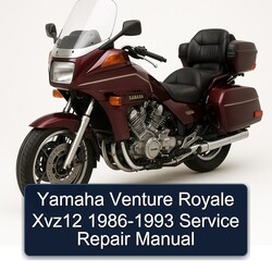 1986-1993 Yamaha XVZ Models Venture Royale XVZ12 Service Repair Workshop Manual PDF
