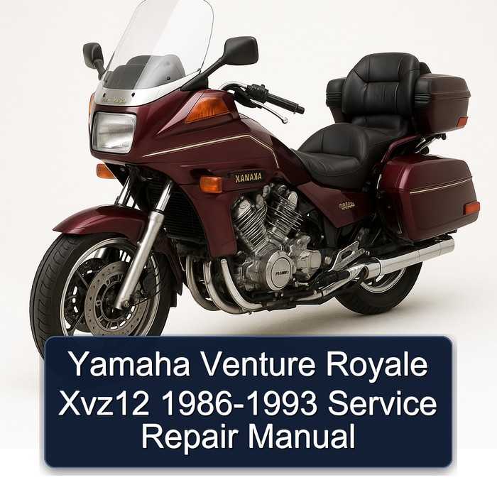 1986-1993 Yamaha XVZ Models Venture Royale XVZ12 Service Repair Workshop Manual PDF