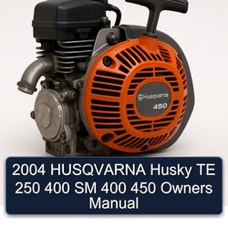 2004 Husqvarna 450 Husky TE 250 400 SM Owners Owner's Manual PDF