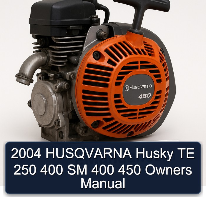 2004 Husqvarna 450 Husky TE 250 400 SM Owners Owner's Manual PDF