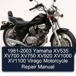 1981-2003 Yamaha Virago XV535 XV700 XV750 XV920 XV1000 XV1100 Motorcycle Service Repair Workshop Manual PDF
