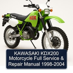 1998-2004 Kawasaki KDX Models KDX200 Motorcycle Service Repair Workshop Manual PDF