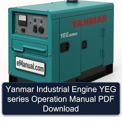 Yanmar Industrial Engine YEG Series Operation Service Repair Workshop Manual PDF