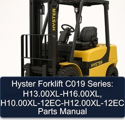 Hyster Forklift C019 Series: H13.00xl-h16.00xl, H10.00xl-12ec-h12.00xl-12ec Parts Catalog PDF
