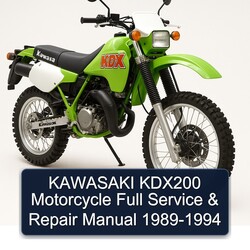 1989-1994 Kawasaki KDX Models KDX200 Motorcycle Service Repair Workshop Manual PDF