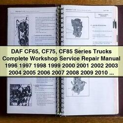 1996-2012 DAF CF Series Cf65, Cf75, CF85 Trucks ( - ) Service Repair Workshop Manual PDF