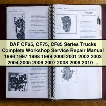 1996-2012 DAF CF Series Cf65, Cf75, CF85 Trucks ( - ) Service Repair Workshop Manual PDF