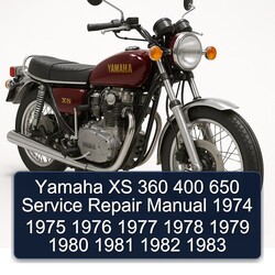 1974-1983 Yamaha XS Models 360 400 650 Service Repair Workshop Manual PDF