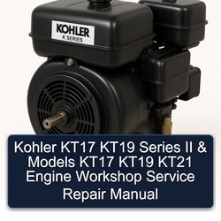 Kohler K Series KT17 KT19 II Models KT21 Engine Service Repair Workshop Manual PDF