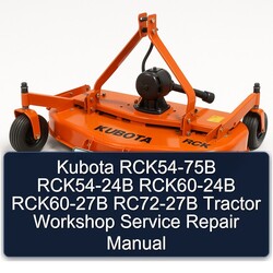 Kubota RCK54-75B RCK54-24B RCK60-24B RCK60-27B RC72-27B Tractor Service Repair Workshop Manual PDF