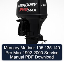 1992-2000 Mercury Mariner 105 135 140 Pro Max Service Repair Workshop Manual PDF