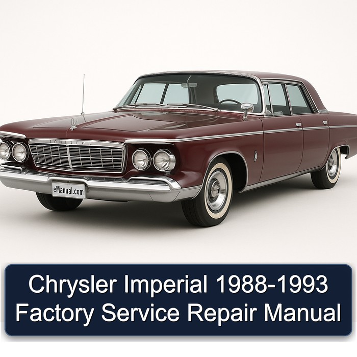 1988-1993 Chrysler Imperial Service Repair Workshop Manual PDF