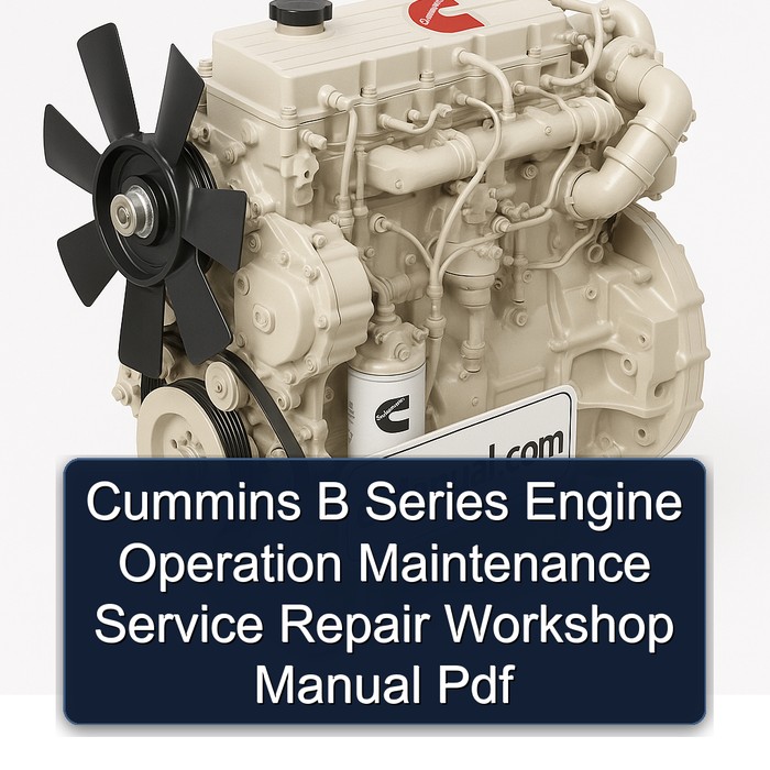 Cummins B Series Engine Operation Service Repair Workshop Manual PDF