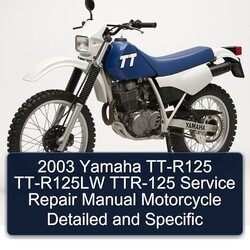 2003 Yamaha TTR Models TT-R125 Tt-r125lw TTR-125 Motorcycle Specific Service Repair Workshop Manual PDF