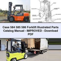 Case 584 585 586 Forklift Illustrated -improved Parts Catalog PDF