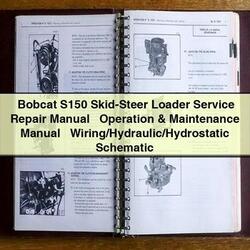 Bobcat S150 SKID-STEER Loader Operation /hydraulic/hydrostatic Electrical Wiring Diagrams PDF