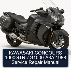 1988 Kawasaki Concours Models 1000GTR Zg1000-a3a Service Repair Workshop Manual PDF